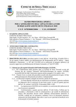 Comune Di Sissa Trecasali Provincia Di Parma