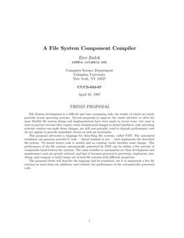 A File System Component Compiler