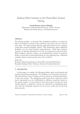 Kalman Filter Variants in the Closed Skew Normal Setting