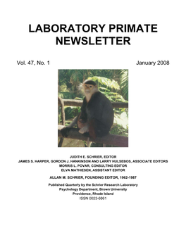 Laboratory Primate Newsletter