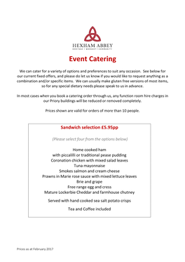 Event Catering