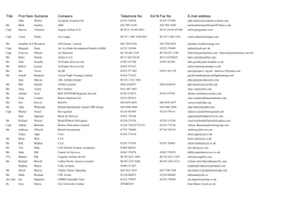 Title First Namesurname Company Telephone No: Ext No:Fax No: E-Mail Address