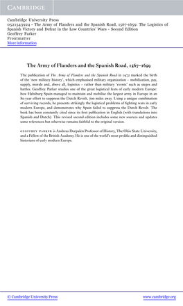 The Army of Flanders and the Spanish Road, –