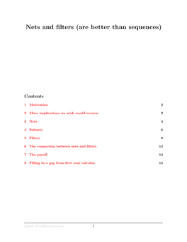 Nets and Filters (Are Better Than Sequences)