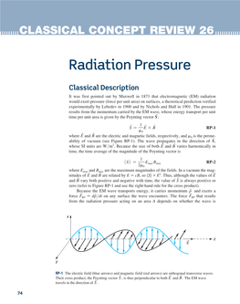 Radiation Pressure