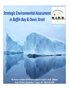 Strategic Environmental Assessment in Baffin Bay & Davis Strait