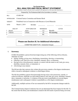 Bill Analysis and Fiscal Impact Statement