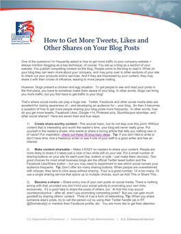 How to Get More Tweets, Likes and Other Shares on Your Blog Posts