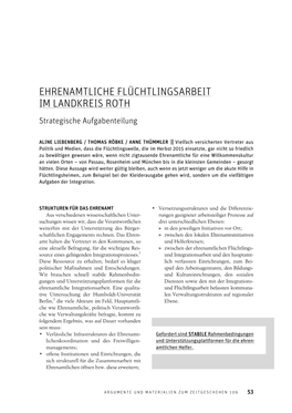 Ehrenamtliche Flüchtlingsarbeit Im Landkreis Roth