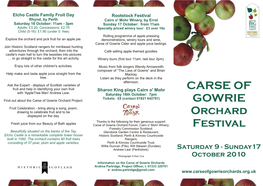 CARSE of GOWRIE Orchard Festival