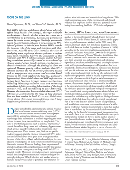 FOCUS on the LUNG Patients with Infectious and Noninfectious Lung Disease