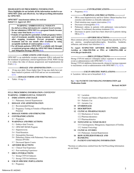 OPSUMIT (Macitentan) Is an Endothelin Receptor Antagonist