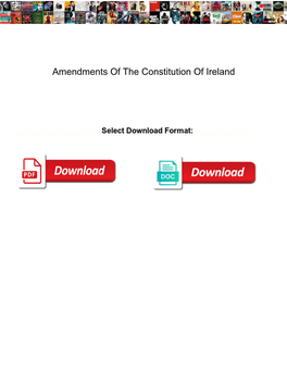 Amendments of the Constitution of Ireland