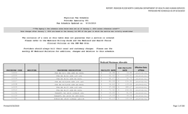 Physician Service Fee Schedule