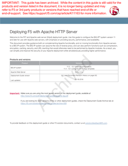 Deploying the BIG-IP System V11 with Apache HTTP Server