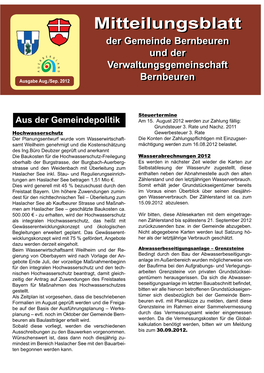 Mitteilungsblatt Mitteilungsblatt