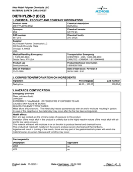 Diethylzinc (Dez) 1