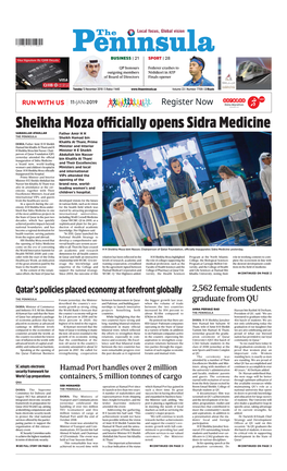 Sheikha Moza Officially Opens Sidra Medicine