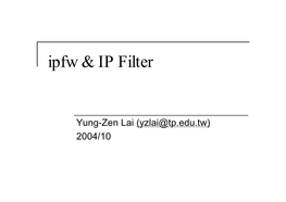 Ipfw & IP Filter