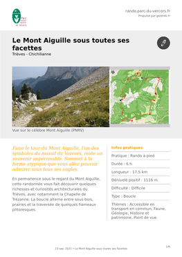 Le Mont Aiguille Sous Toutes Ses Facettes Trièves - Chichilianne