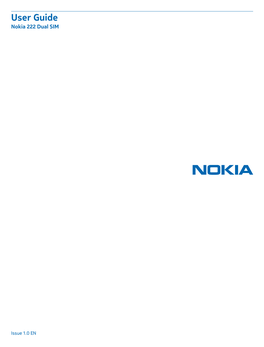 Nokia 222 Dual SIM User Guide