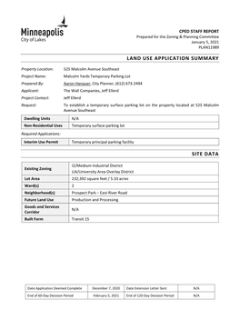 525 Malcolm Ave SE Staff Report Attachments