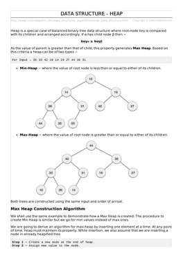 Heap Data Structures