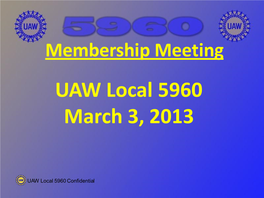 UAW Local 5960 March 3, 2013