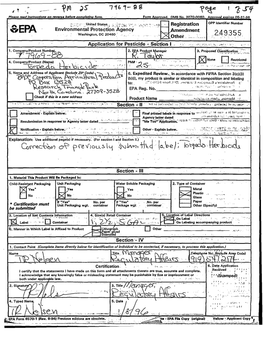 U.S. EPA, Pesticide Product Label, SEGMENT HERBICIDE, 01/16/1996