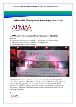 Asia-Pacific Management Accounting Association