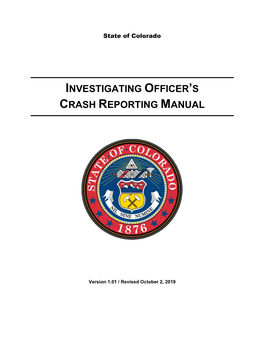 Investigating Officer's Crash Reporting Manual