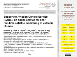 An Online Service for Near Real-Time Satellite Monitoring of Volcanic Plumes