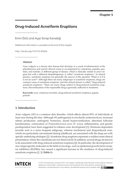 Drug-Induced Acneiform Eruptions Drug-Induced Acneiform Eruptions