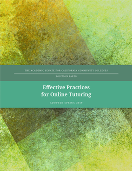 Effective Practices for Online Tutoring