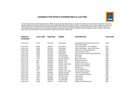 Guidance for People Avoiding Milk & Lactose