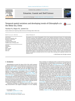 Temporal-Spatial Variations and Developing Trends of Chlorophyll-A in the Bohai Sea, China