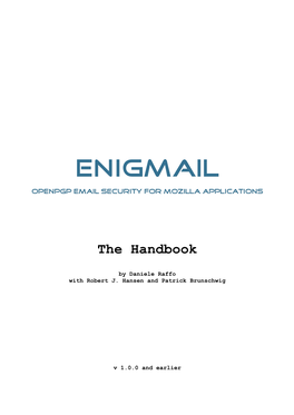 The Enigmail Handbook V1.0.0