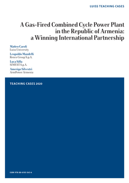 A Gas-Fired Combined Cycle Power Plant in the Republic of Armenia: a Winning International Partnership