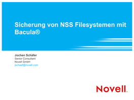 Novell® Storage Systems & Bacula