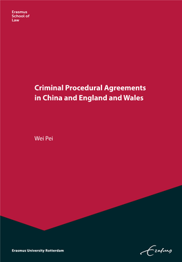 Criminal Procedural Agreements in China and England and Wales