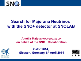 Search for Majorana Neutrinos with the SNO+ Detector at SNOLAB