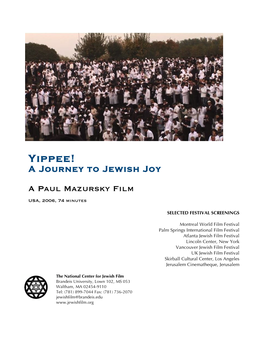 Yippee! a Journey to Jewish Joy