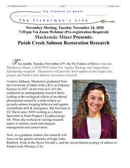 Putah Creek Salmon Restoration Research