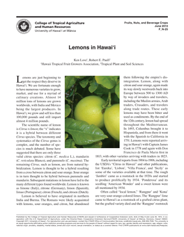 Lemons in Hawai'i