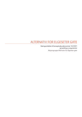Alternativ for Elgeseter Gate