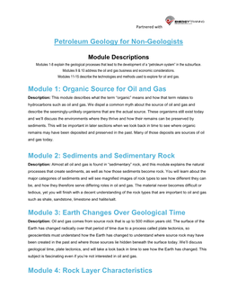 Organic Source for Oil and Gas Module 2