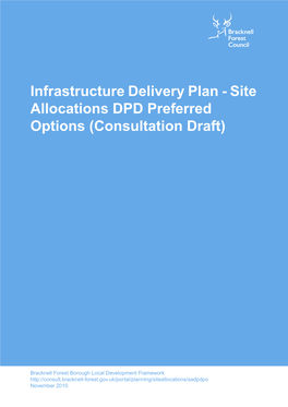 Infrastructure Delivery Plan - Site Allocations DPD Preferred Options (Consultation Draft)