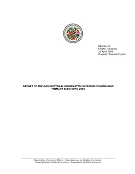 OEA/Ser.G CP/INF. 5339/06 26 April 2006 Original: Spanish/English