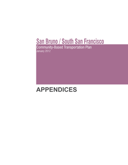 San Bruno / South San Francisco Community-Based Transportation Plan January 2012