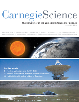 The Newsletter of the Carnegie Institution for Science on the Inside